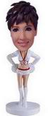 White cheerleader bobble head doll