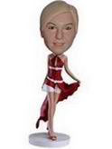 Female bobble head doll  with red costume