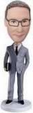 Manager bobble head doll with gray suit