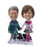 Customized couple bobble heads