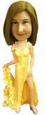 Bobble Head Doll fashion Yellow Dress