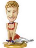 Women bobblehead with Fashion robot clothes