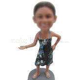 Create dress girl bobblehead dolls