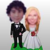 European style wedding dress bobblehead