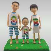 Family portrait bobble head doll