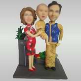 Family portrait bobble head doll