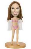 Pink Swimsuit beauty lady bobble head doll