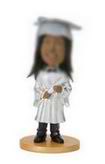 Bobble head dol white graduation clothing