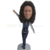 Custom girl bobble head