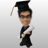 Graduation bobble head doll