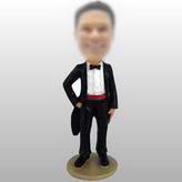 Handsome Groomsman bobble head doll