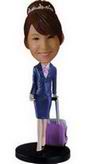 Flight Attendent bobble head doll