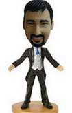 Suits man bobble head doll