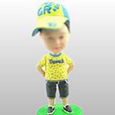 Cute Little boy bobble head doll