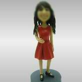 Little girl bobblehead with red dress