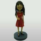 Little girl dress bobble head doll