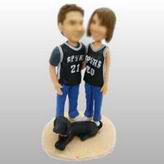 Lovers bobblehead dolls with jerseys