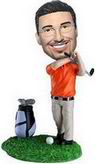 The boss playing golf bobblehead