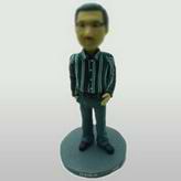 Male bobble head doll in pants