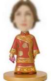 Female bobble head doll - Chinese red bride clothing