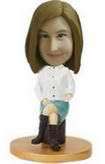 Female bobblehead  - white shirts