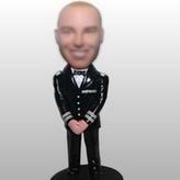 Men bobble head doll with formal wear