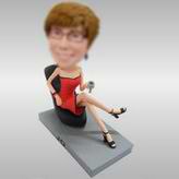 Modern women bobble head doll