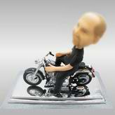 Motorcycle man bobble head doll