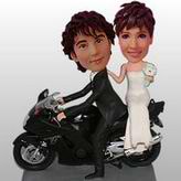 Motorcycle wedding bobblehead