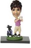 Female Golf bobblehead with white shorts