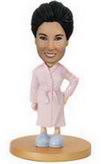 Women bobblehead  - pink bathrobe