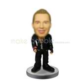 Personalized all black bobbleheads