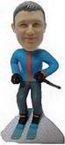 Skiing bobble head doll