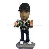 Personalized custom Camo singer bobblehead