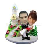 Personalized custom Castle wedding bobbleheads