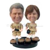 Personalized custom Happiness couple bobble heads