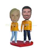 Personalized custom happy couple bobbleheads