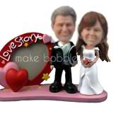 Personalized custom love story wedding bobbleheads