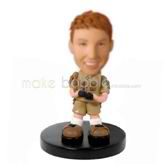 Personalized custom Male adventurer bobbleheads