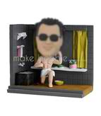 Personalized custom male in the bath bobbleheads