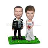 Personalized custom Meadow wedding bobble heads