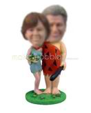 Personalized custom Savages couple bobbleheads