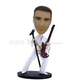 Personalized custom Singer with guitar bobbleheads