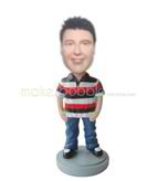 Personalized custom Stripe man bobbleheads