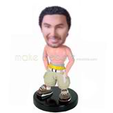 Personalized custom strong man bobble head