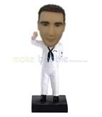 Personalized custom white man bobbleheads