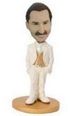 Male bobble head doll in suit