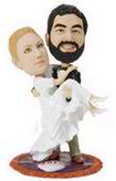 Wedding bobblehead  - the groom holding the bride