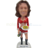 Personalized custom Pizza girl bobble heads