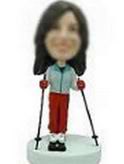 Female Skiing bobble head doll